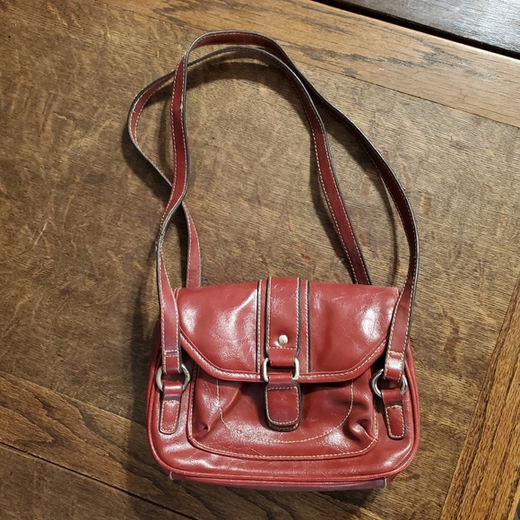 Handbags - Red double strap handbag